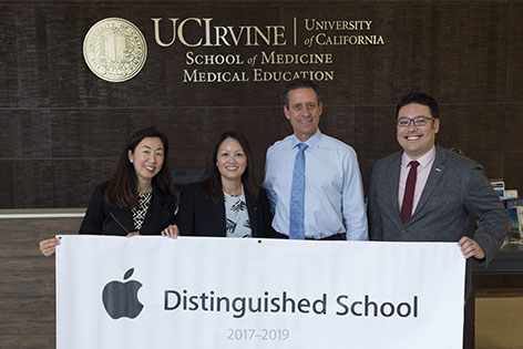 UC Irvine School of Medicine leaders receive Apple's Distinguished School award.