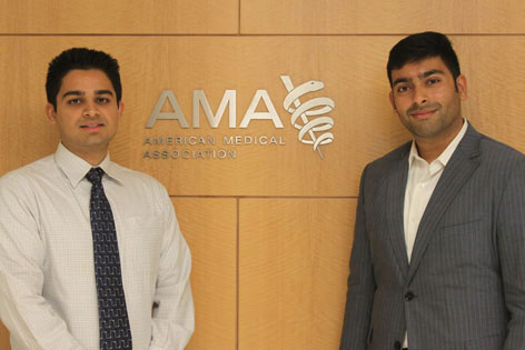 UC Irvine medical students Asghar Haider and Raja Narayan